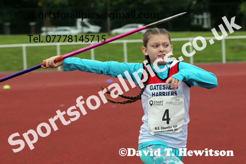 Women and Girls javelin, 2021 North Eastern Track and Field Champs., Middesbrough. Photo: David T. Hewitson/Sports for All Pics